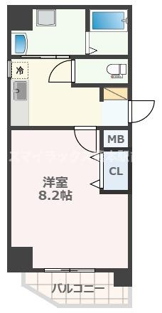 熊本市中央区桜町の賃貸マンションの間取り