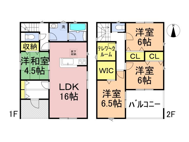 クワイエ　本巣市上真桑第４　全７区画分譲の間取り|■２号棟　■ヤマダ不動産　株式会社リライフ　
■夢のマイホーム購入をフルサポートします！