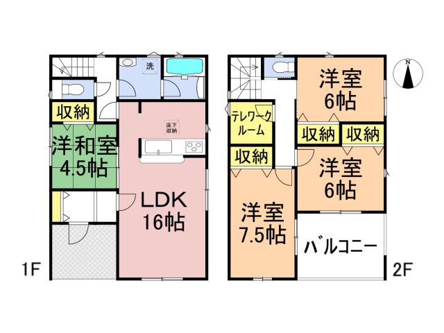 クワイエ　本巣市上真桑第４　全７区画分譲の間取り|■３号棟　■ヤマダ不動産　株式会社リライフ　
■夢のマイホーム購入をフルサポートします！