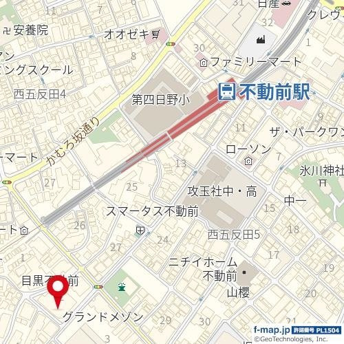 コルム目黒不動前の地図