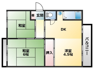 【間取り】 | フラワリータウン志紀G棟