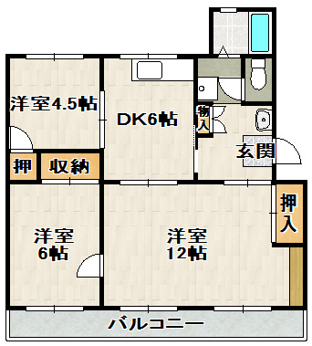 中山五月台住宅の間取り
