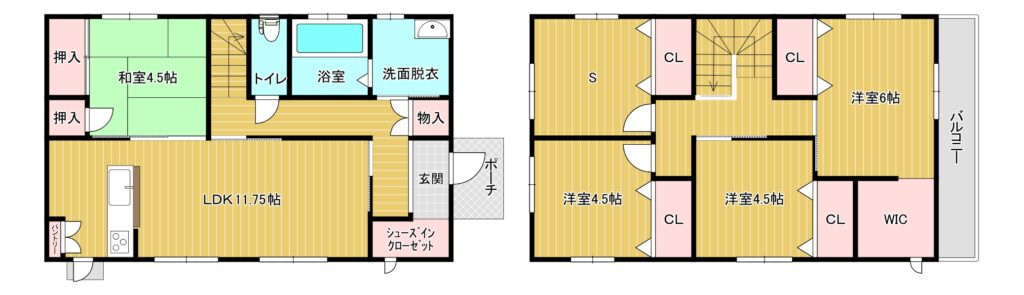 湖山町南　中古戸建の間取り