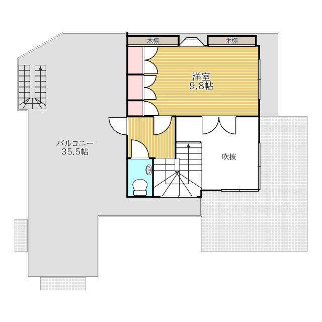宜野湾市野嵩1丁目　中古住宅の間取り|2階間取り図