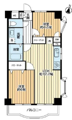 横浜阪東橋ガーデンハウスの間取り