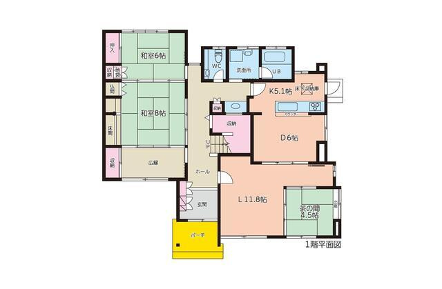 庵寺前戸建ての間取り