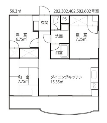 アビタシオンKの間取り