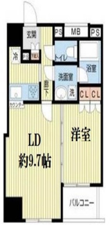 【間取り】 | プレールドゥーク八丁堀 | 間取りです。