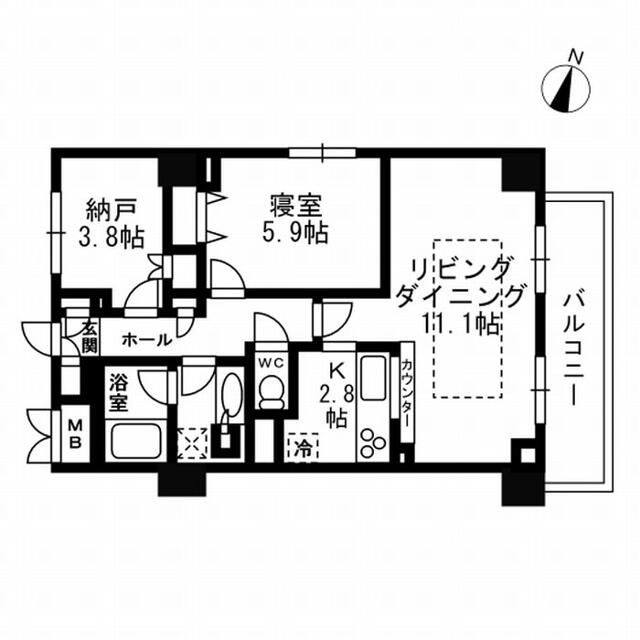 パークフラッツ学芸大学の間取り