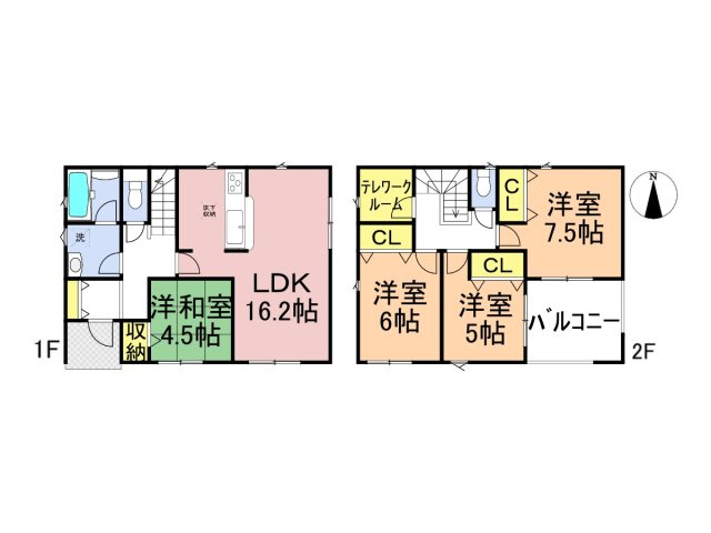 クワイエ　本巣市上真桑第４　全７区画分譲の間取り|■７号棟　■ヤマダ不動産　株式会社リライフ　
■夢のマイホーム購入をフルサポートします！