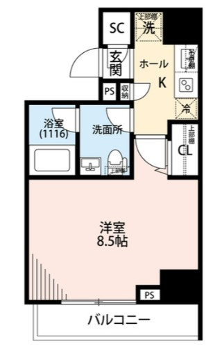 プレール・ドゥーク住吉駅前の間取り|間取りです。