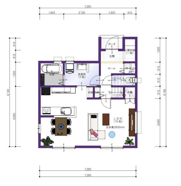 馬見塚の中古住宅の間取り