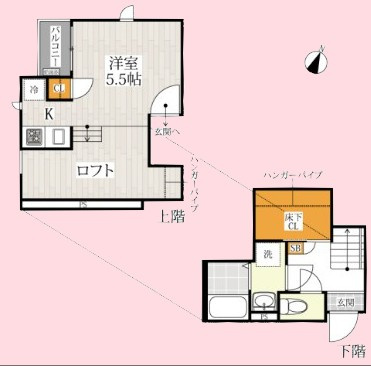 CB与野本町ストリアの間取り