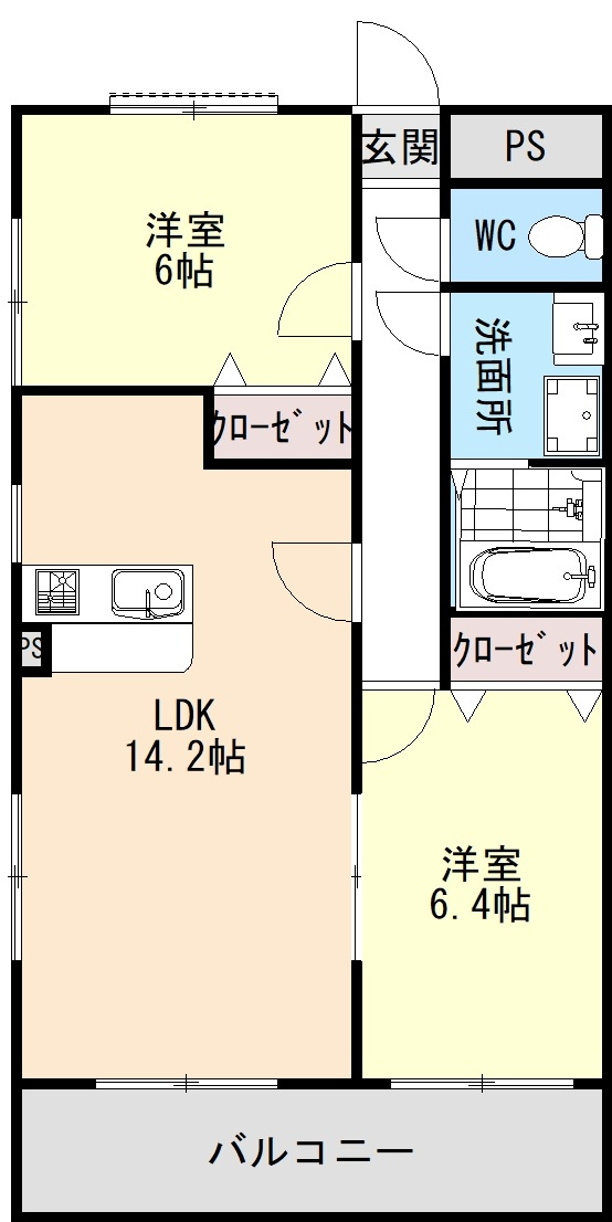 フレイア河原の間取り