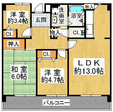 井吹東シティコートの間取り|※間取りが現況と異なる場合は現況を優先します※
