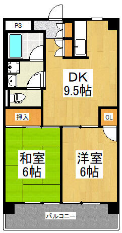 稲城市矢野口の賃貸マンションの間取り