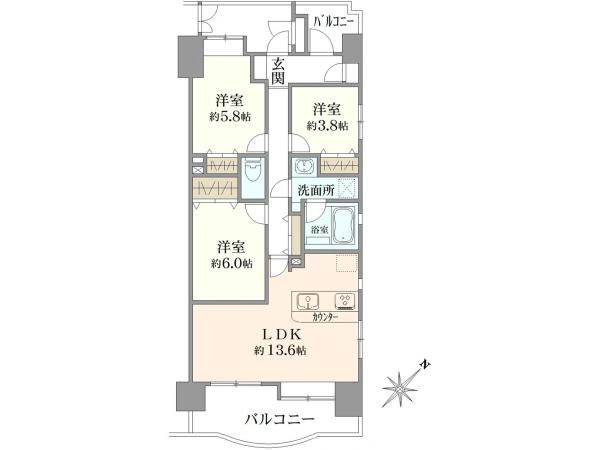 ライオンズマンション柏シティの間取り