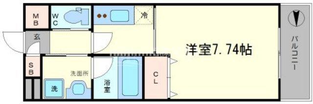 フレンシアノイエ難波南（旧グランシス難波南）の間取り