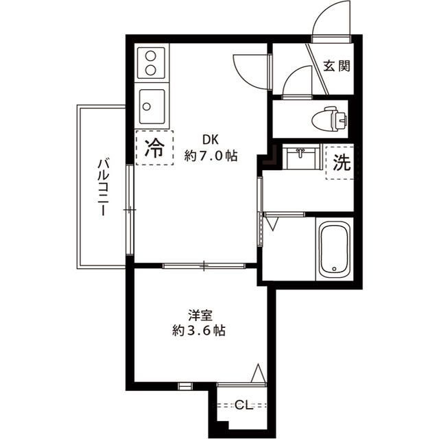 パピエ自由ヶ丘の間取り