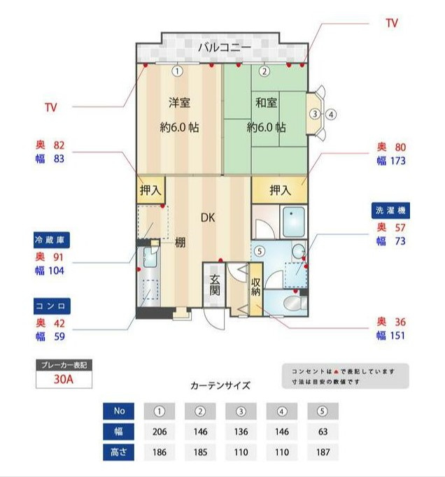 川崎市多摩区中野島３丁目の賃貸マンションの間取り