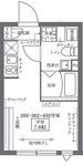 足立区千住宮元町の賃貸マンションの間取り