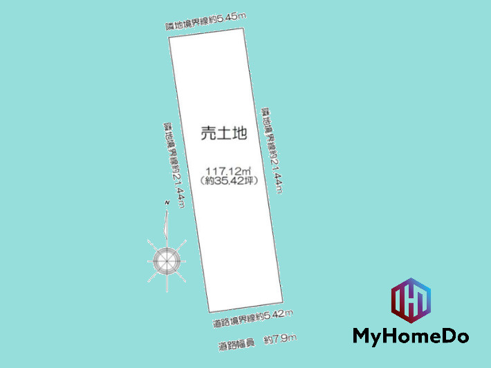 北区如来町の土地図