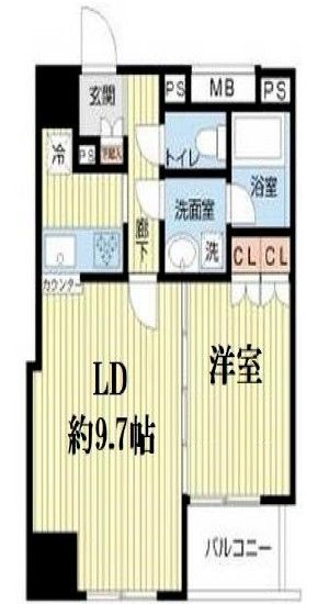 プレールドゥーク八丁堀の間取り|間取りです。