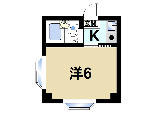 エスティライフあやめ池の間取り|単身の方にもオススメの間取りです