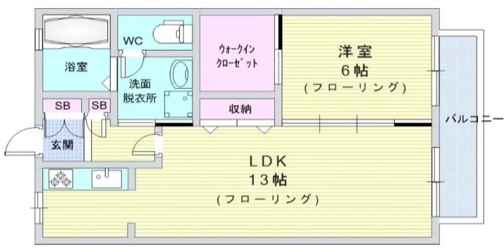 シャーメゾン八多B棟の間取り