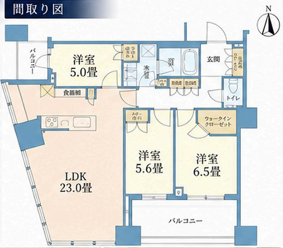 パークタワー勝どきサウスの間取り
