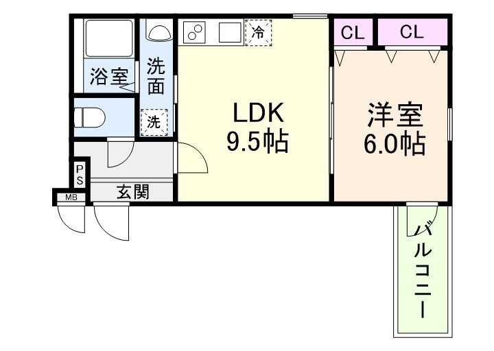 フジパレス今川Ⅰ番館の間取り