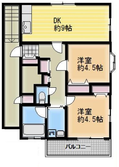 小平市鈴木町２丁目の賃貸マンションの間取り
