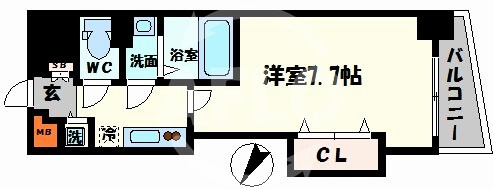 Luxe難波西Ⅰの間取り|Luxe難波西I（ラグゼ難波西I）　間取り