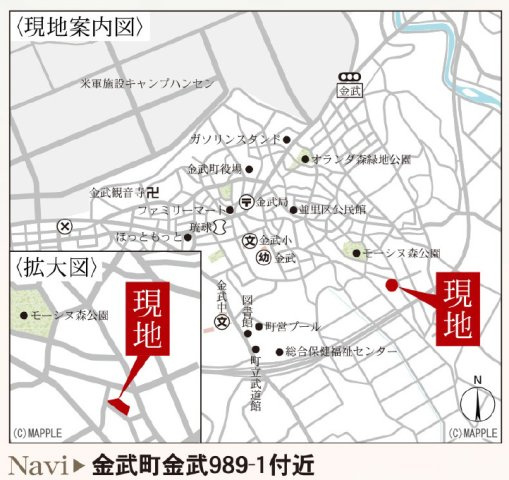 リーブルガーデン金武町金武・１号棟の地図|周辺地図
