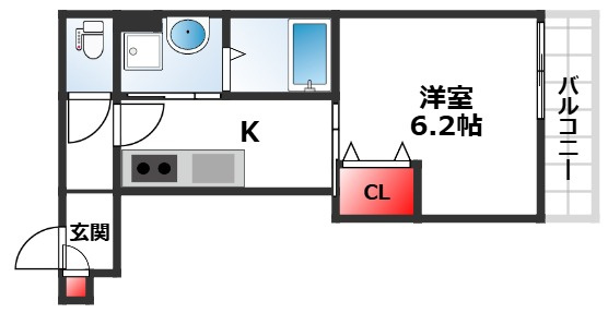 クレアール西今川の間取り