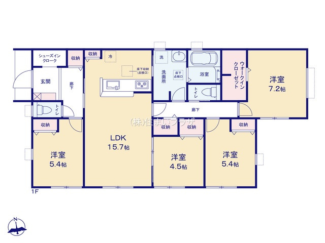 仲介手数料無料）一宮市浅井町尾関第２　４号棟の間取り