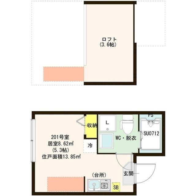 ハーモニーテラス泉町 の間取り