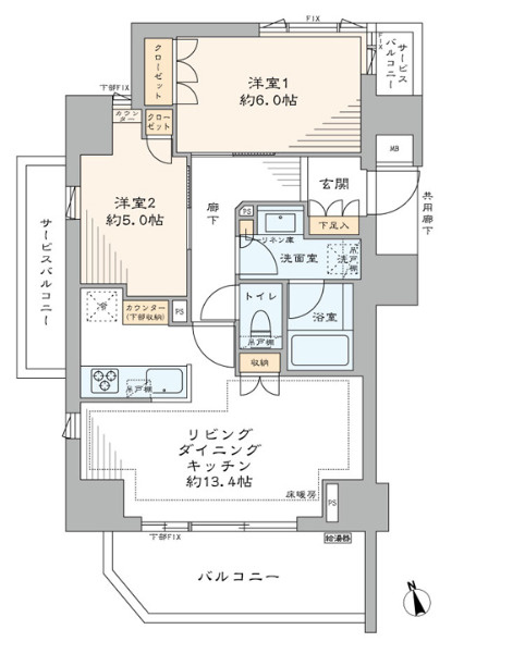 Brillia 品川戸越Parksの間取り