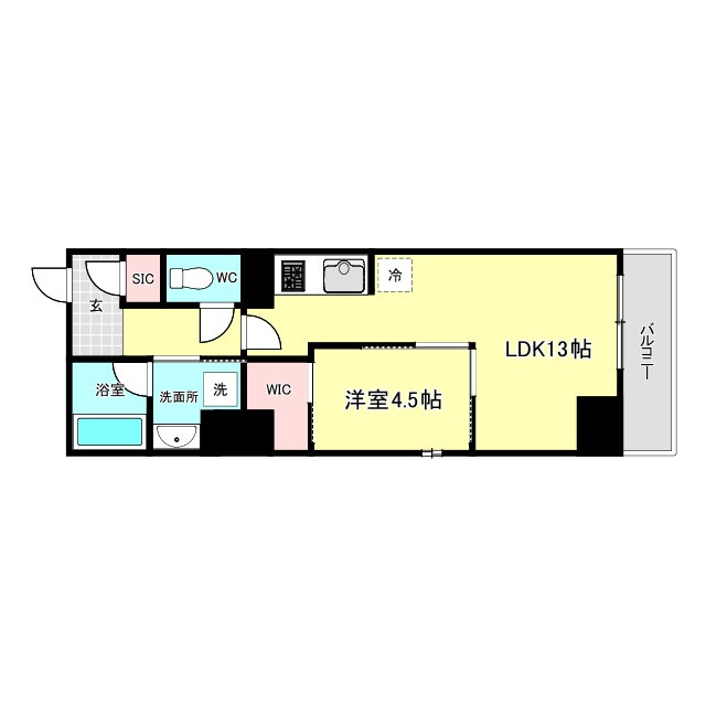 大阪市西区北堀江１丁目の賃貸マンションの間取り