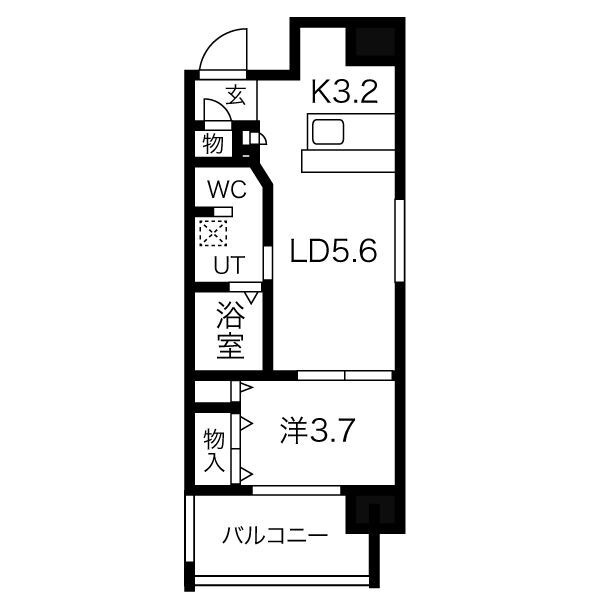 大阪市西区南堀江４丁目の賃貸マンションの間取り