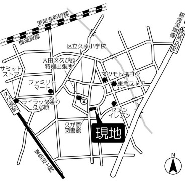 ウッドフィールド久が原の地図