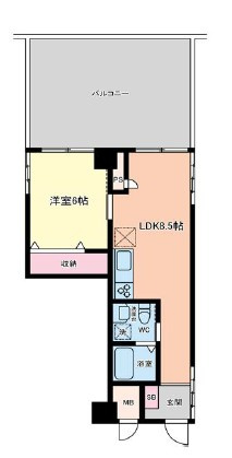 目黒西口マンション2号館の間取り|間取りです。