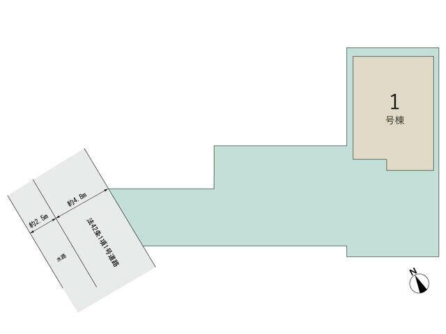 仲介手数料無料）一宮市大赤見１棟　1号棟の区画図