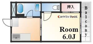 神戸市東灘区西岡本３丁目の賃貸マンションの間取り