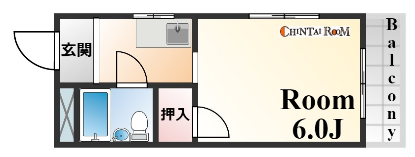 神戸市中央区国香通６丁目の賃貸マンションの間取り