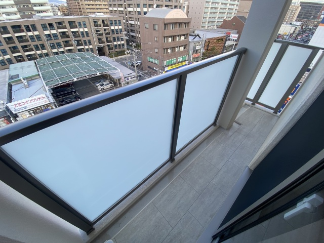 西宮市芦原町の賃貸マンションのバルコニー