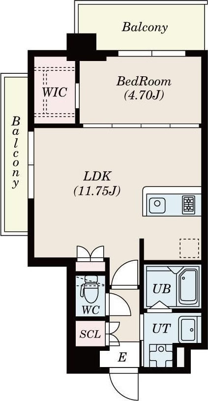 西宮市芦原町の賃貸マンションの間取り