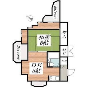 神戸市灘区岩屋北町７丁目の賃貸マンションの間取り
