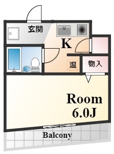 神戸市灘区桜ケ丘町の賃貸マンションの間取り