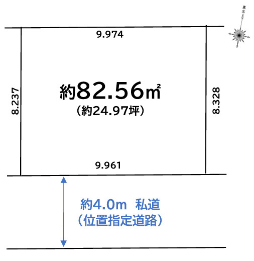 葛飾区新宿３丁目売地の土地図
